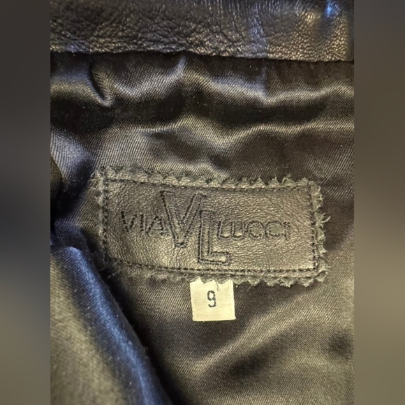 Via Luca 100% Leather Pants High Rise Black Size 9 EUC - Picture 8 of 8
